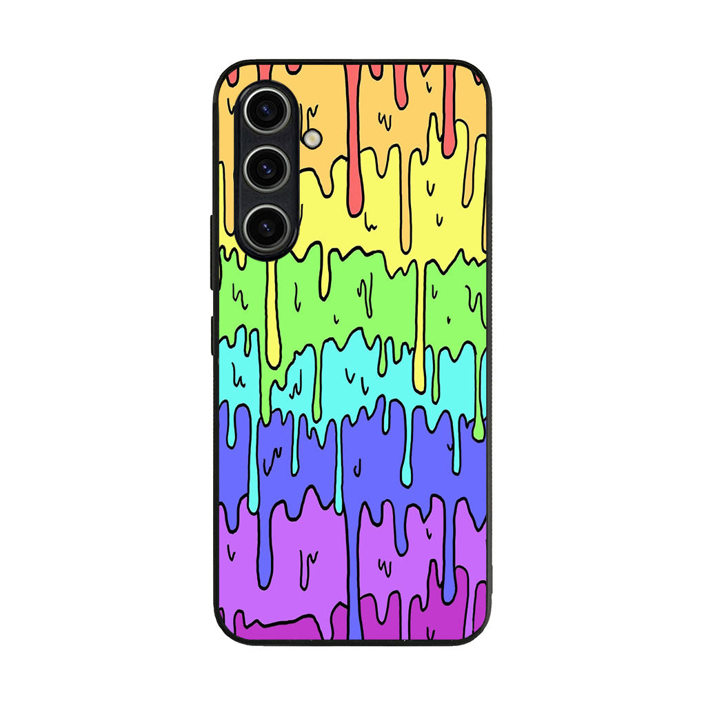 Pastel Kawaii Melting Rainbow Samsung Galaxy A35 5G Case