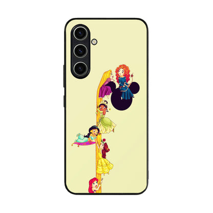 Princesses Climbing Rapunzel's Hair Samsung Galaxy A35 5G Case