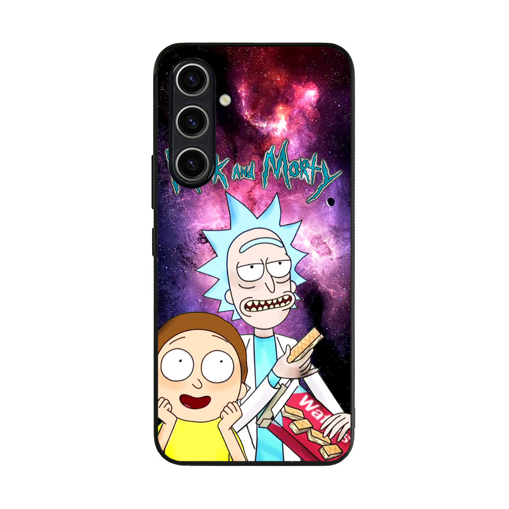 Rick And Morty Nebula Space Samsung Galaxy A35 5G Case