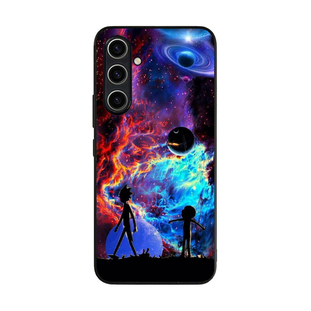 Rick And Morty Flat Galaxy Samsung Galaxy A35 5G Case