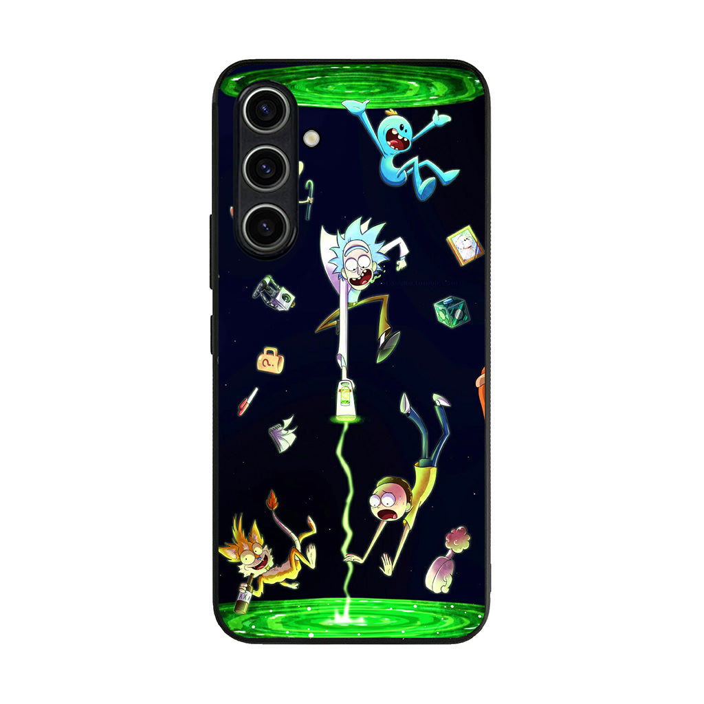 Rick And Morty Portal Fall Samsung Galaxy A35 5G Case