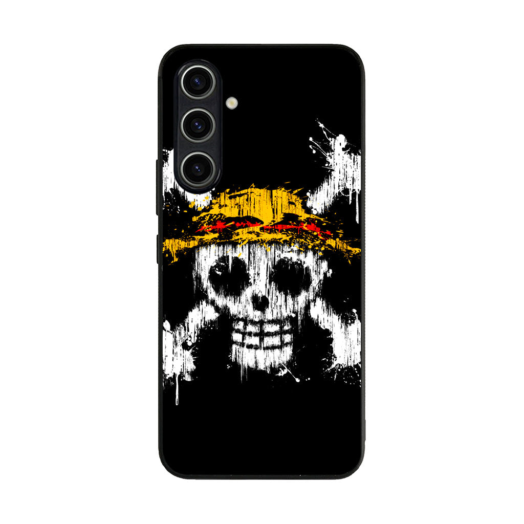 Straw Hat Pirate Logo Paint Samsung Galaxy A35 5G Case