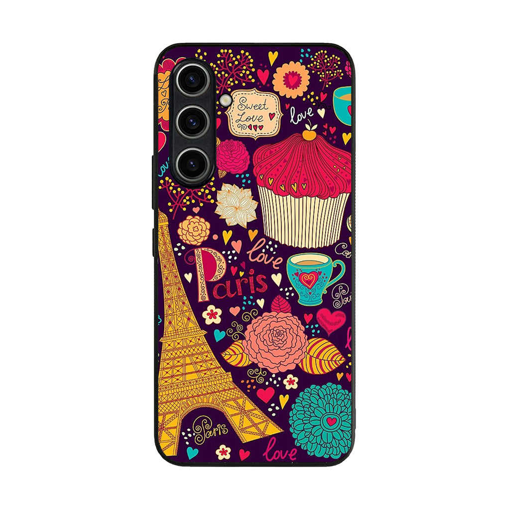 Vintage Love In Paris Samsung Galaxy A35 5G Case