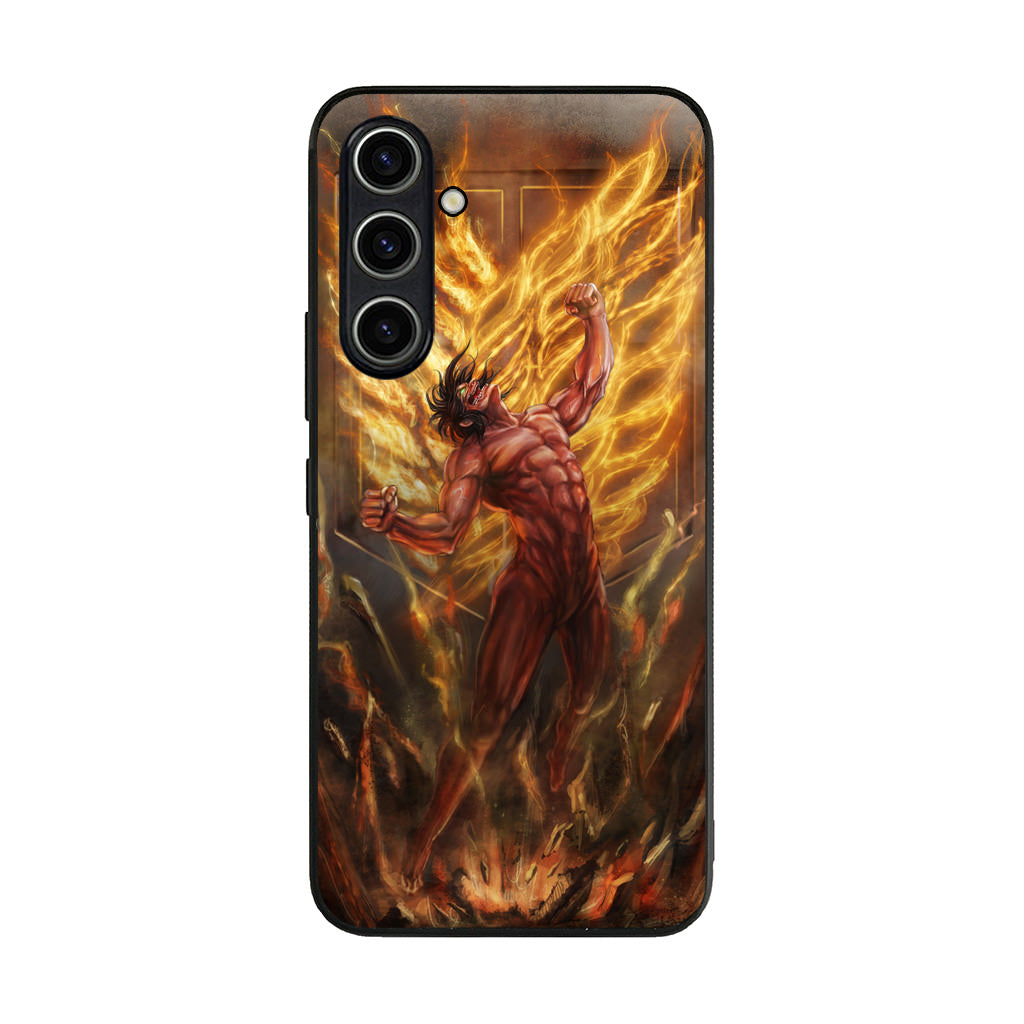 Attack Titan On Fire Samsung Galaxy A35 5G Case