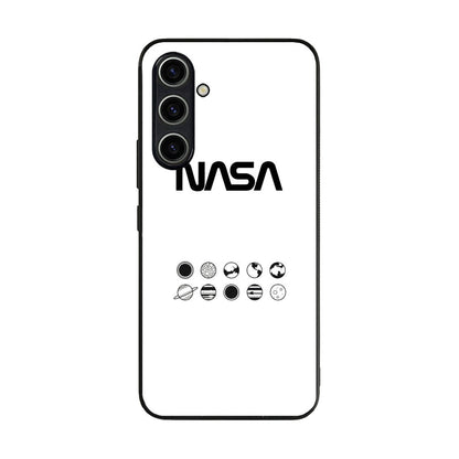 NASA Minimalist White Samsung Galaxy A35 5G Case