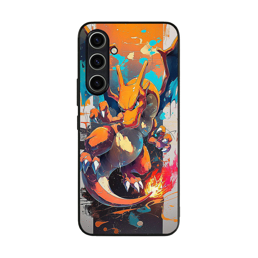 Charizard Inferno on Canvas Samsung Galaxy A35 5G Case
