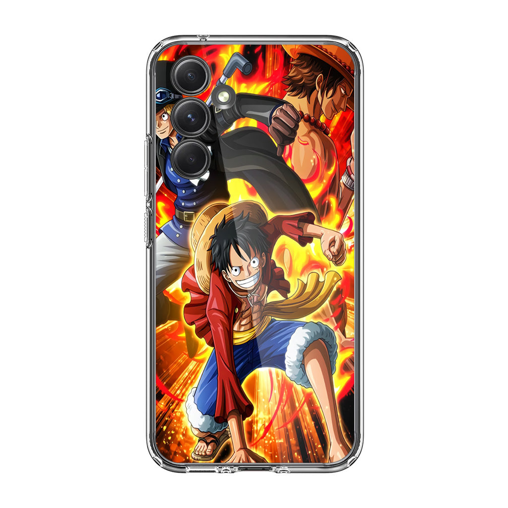 Ace Sabo Luffy Brotherhood Samsung Galaxy A35 5G Case