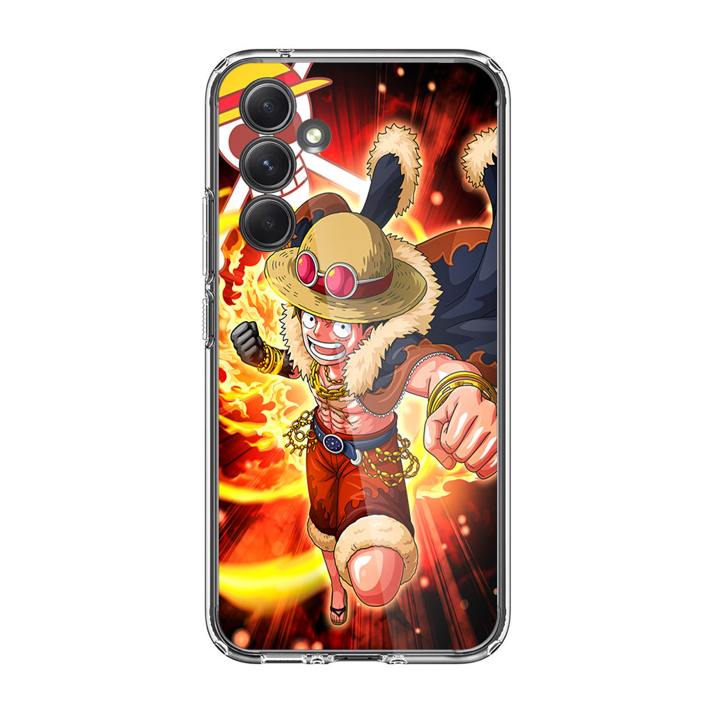 Luffy Red Hawk Punch Samsung Galaxy A35 5G Case