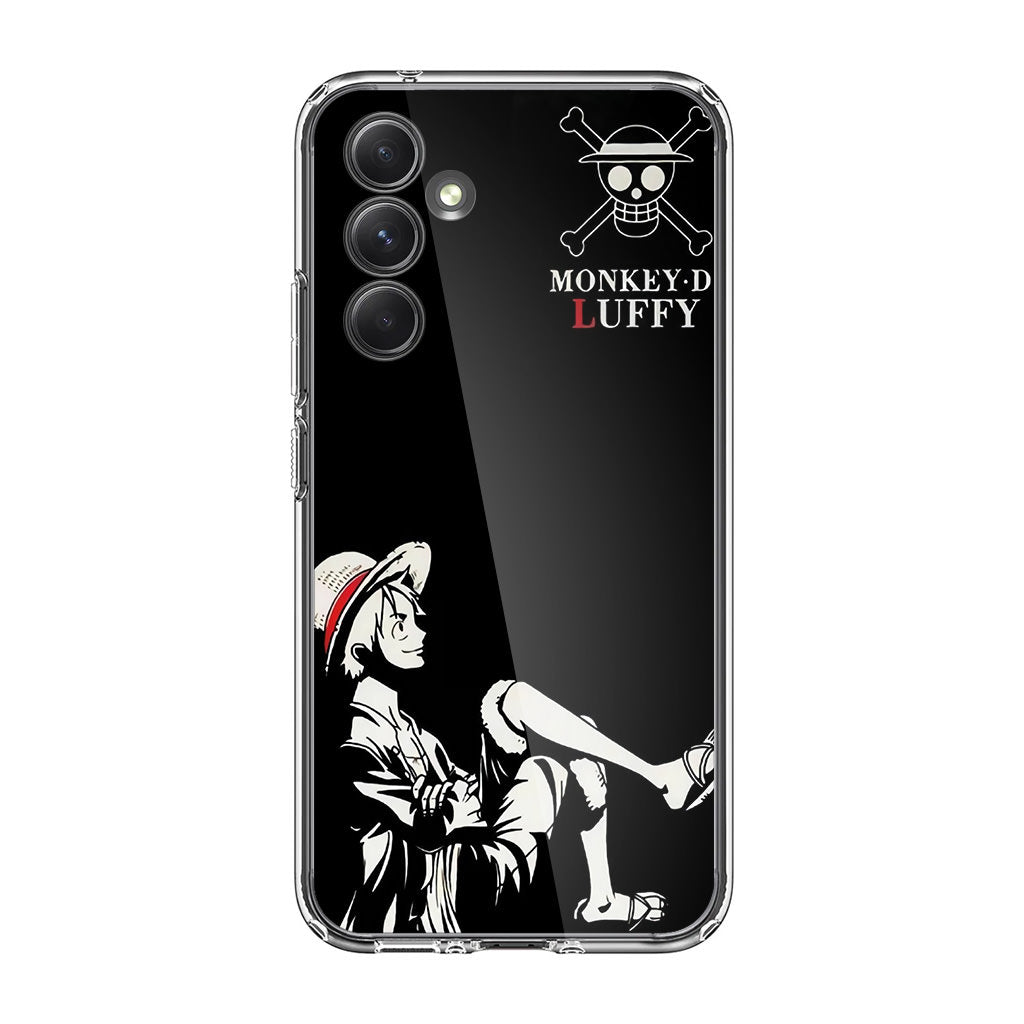 Monkey D Luffy Black And White Samsung Galaxy A35 5G Case