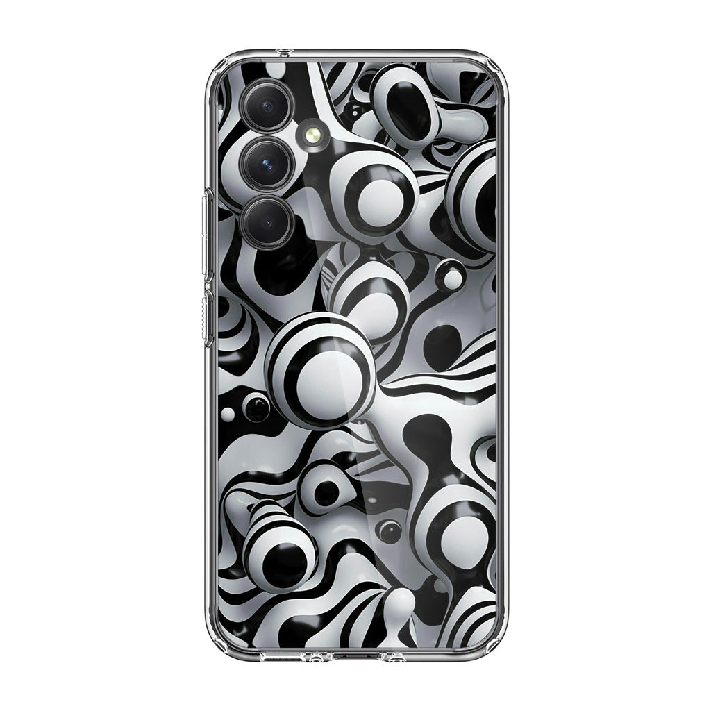 Abstract Art Black White Samsung Galaxy A35 5G Case