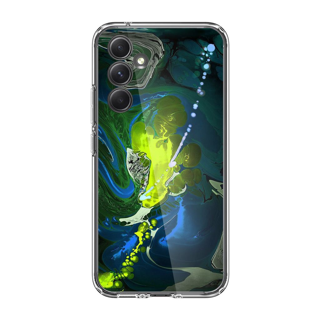 Abstract Green Blue Art Samsung Galaxy A35 5G Case