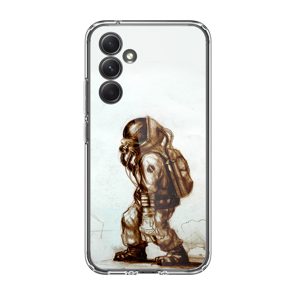 Astronaut Heavy Walk Samsung Galaxy A35 5G Case