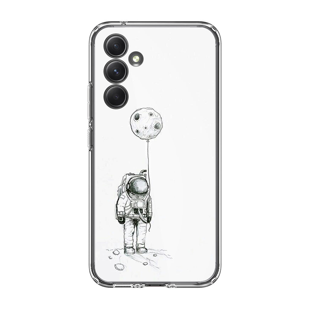 Astronaut Moon Balloon Samsung Galaxy A35 5G Case