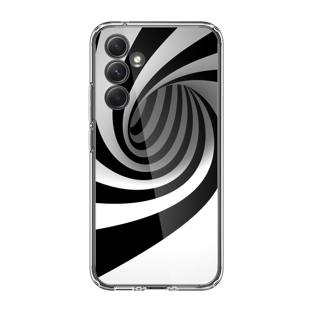 Black and White Twist Samsung Galaxy A35 5G Case