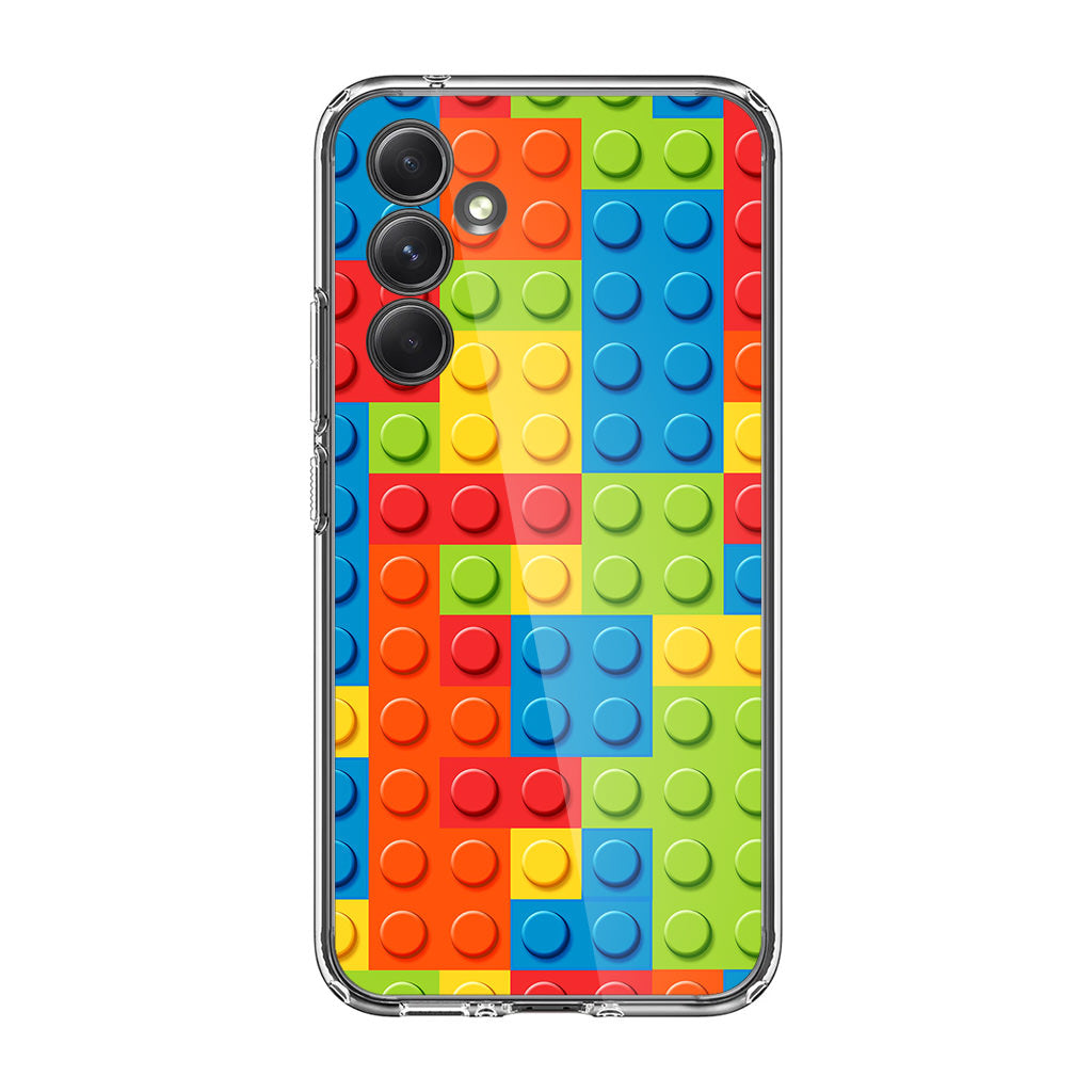 Blocks Rainbow Pattern Samsung Galaxy A35 5G Case