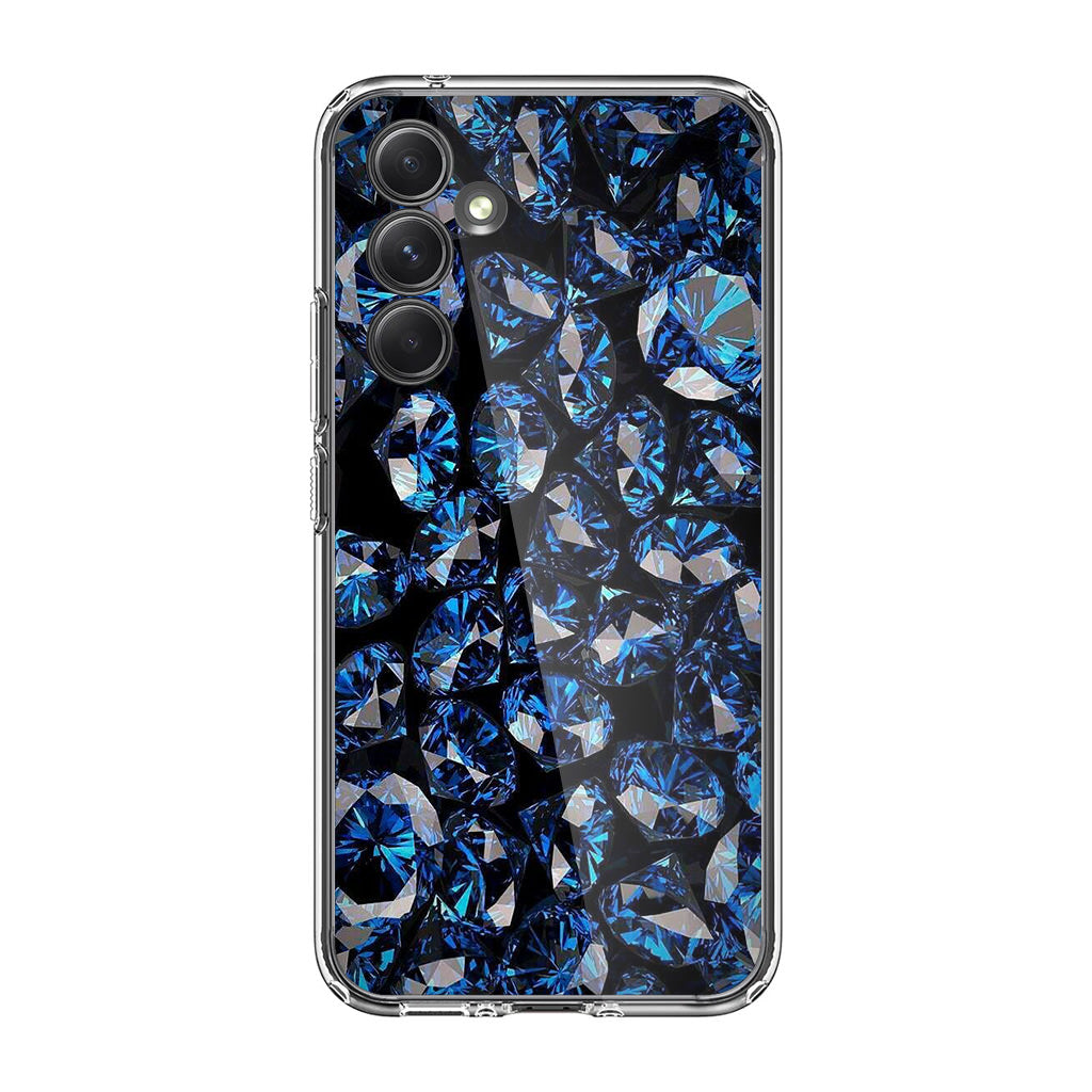 Blue Diamonds Pattern Samsung Galaxy A35 5G Case