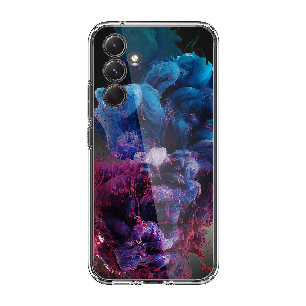 Colorful Dust Art on Black Samsung Galaxy A35 5G Case