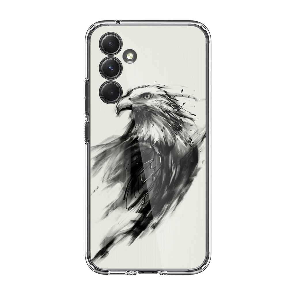 Eagle Art Black Ink Samsung Galaxy A35 5G Case