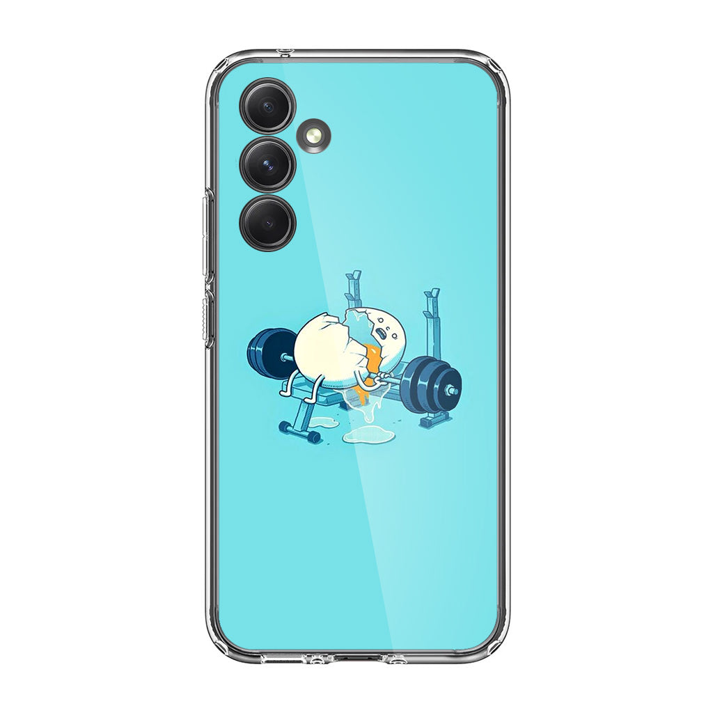 Egg Accident Workout Samsung Galaxy A35 5G Case