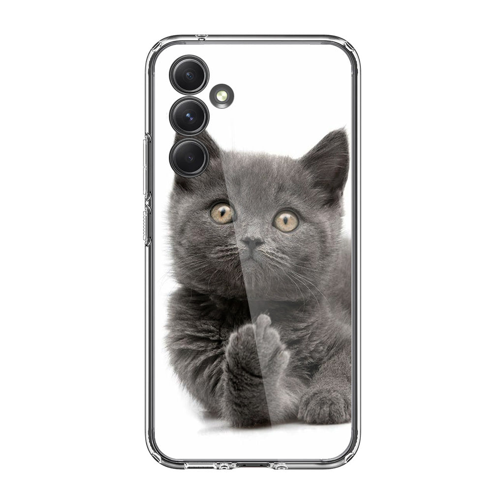 Finger British Shorthair Cat Samsung Galaxy A35 5G Case