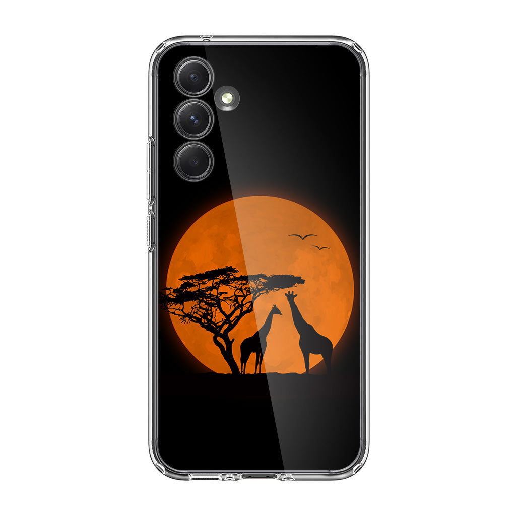 Giraffes Silhouette Samsung Galaxy A35 5G Case