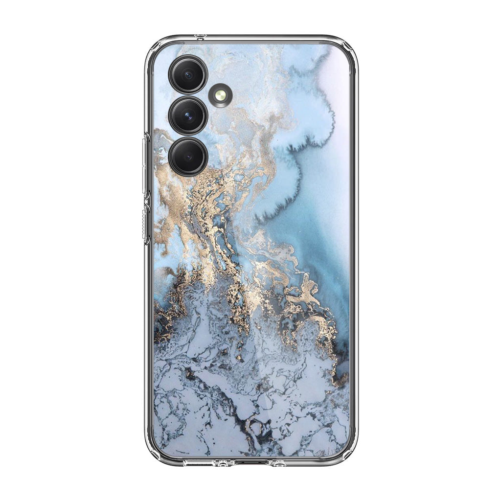 Golden Azure Marble Samsung Galaxy A35 5G Case