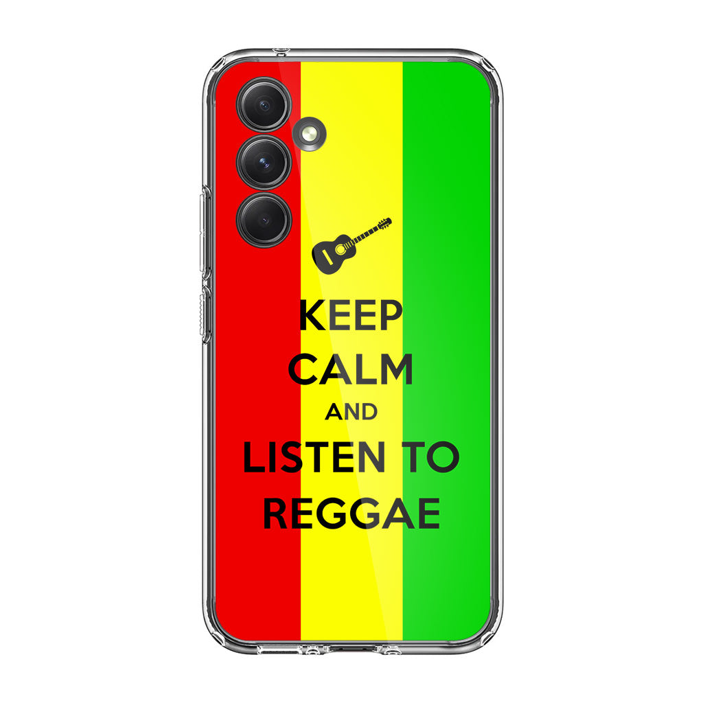 Keep Calm and Listen to Reggae Samsung Galaxy A35 5G Case