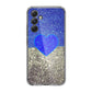 Love Glitter Blue and Grey Samsung Galaxy A35 5G Case