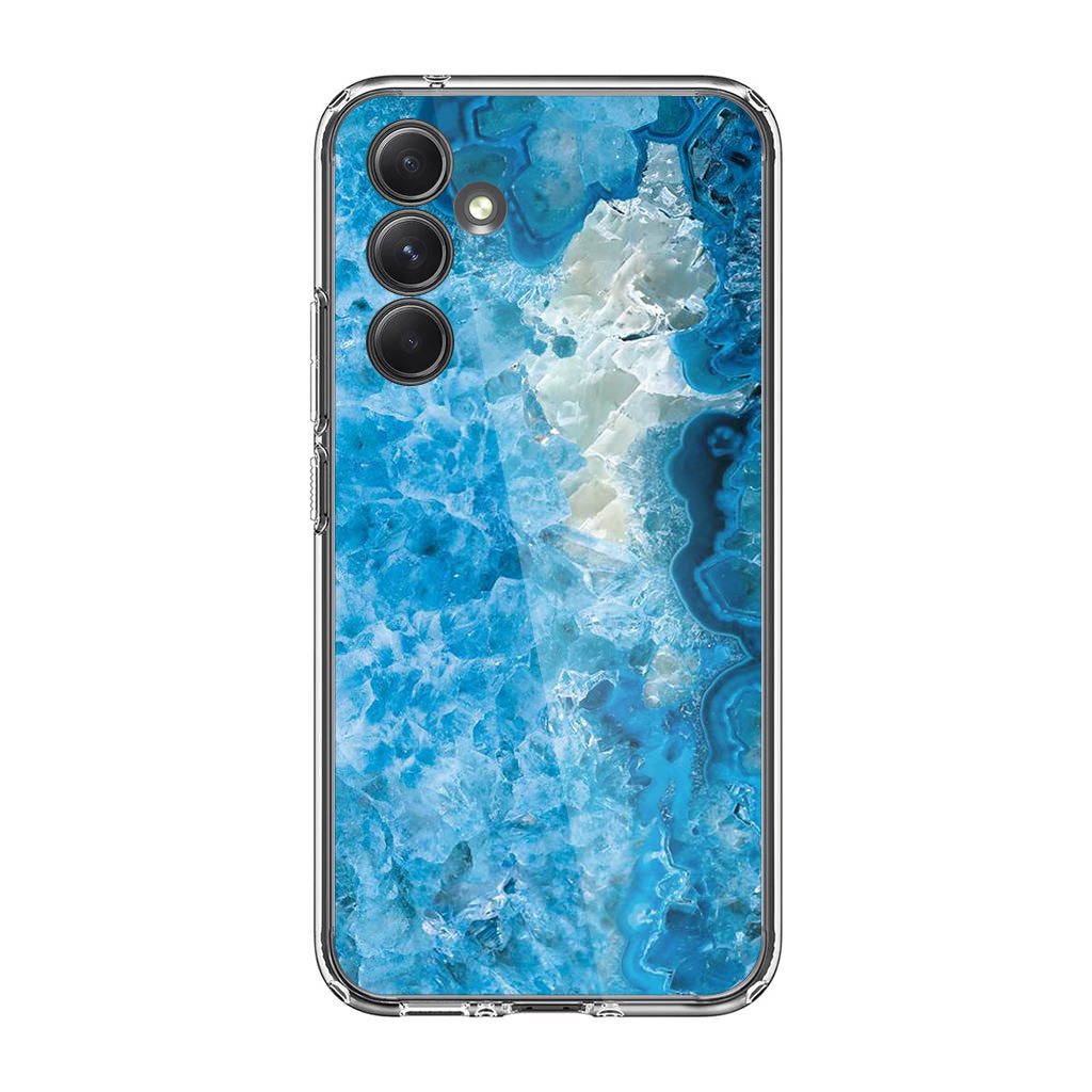 Navy Blue Marble Samsung Galaxy A35 5G Case