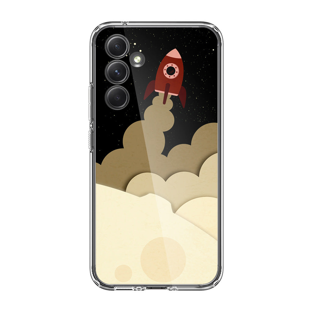 Rocket Ship Samsung Galaxy A35 5G Case