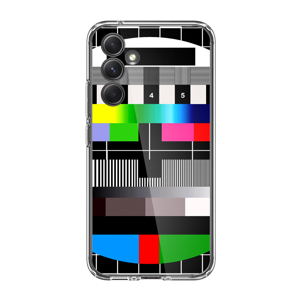 Scheme Pause TV Colorful Mesh Samsung Galaxy A35 5G Case