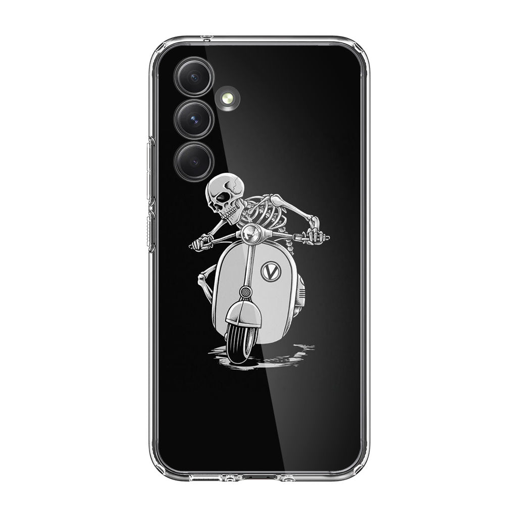 Skeleton Rides Scooter Samsung Galaxy A35 5G Case