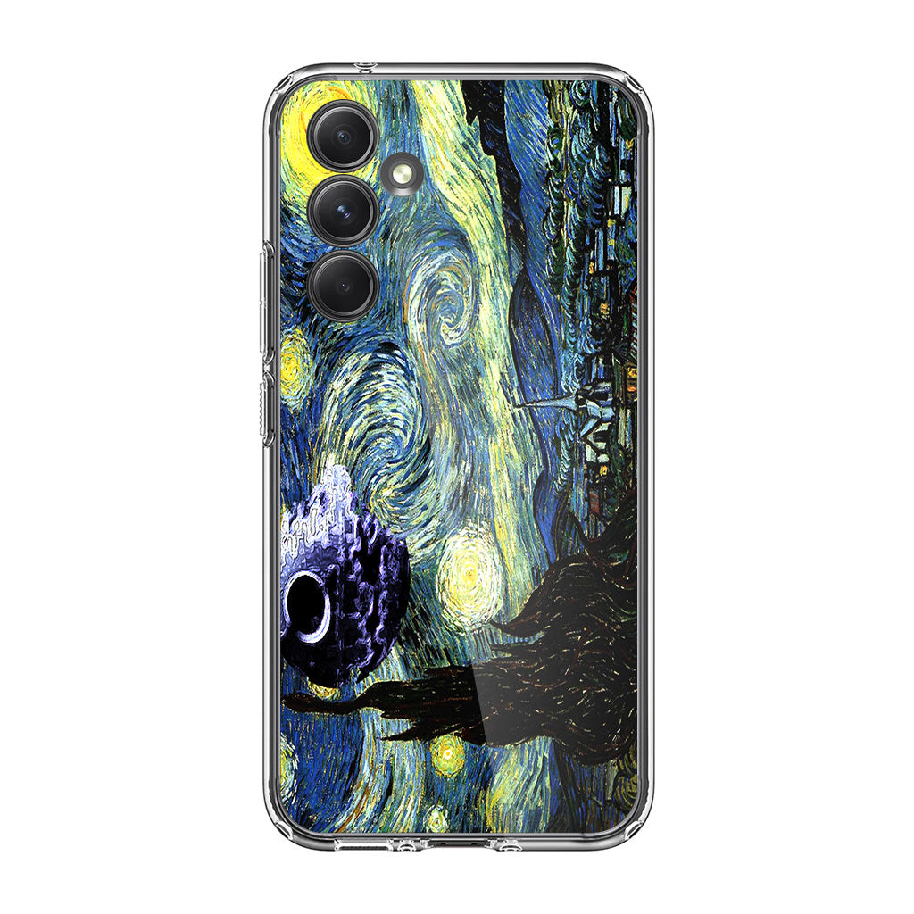 Skellington on a Starry Night Samsung Galaxy A35 5G Case