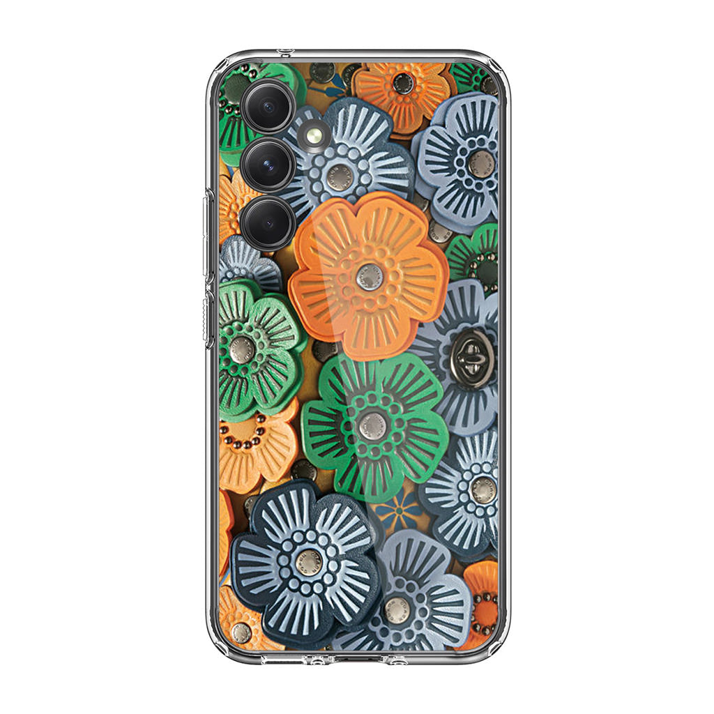 Tea Rose Applique Samsung Galaxy A35 5G Case