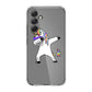 Unicorn Dabbing Grey Samsung Galaxy A35 5G Case