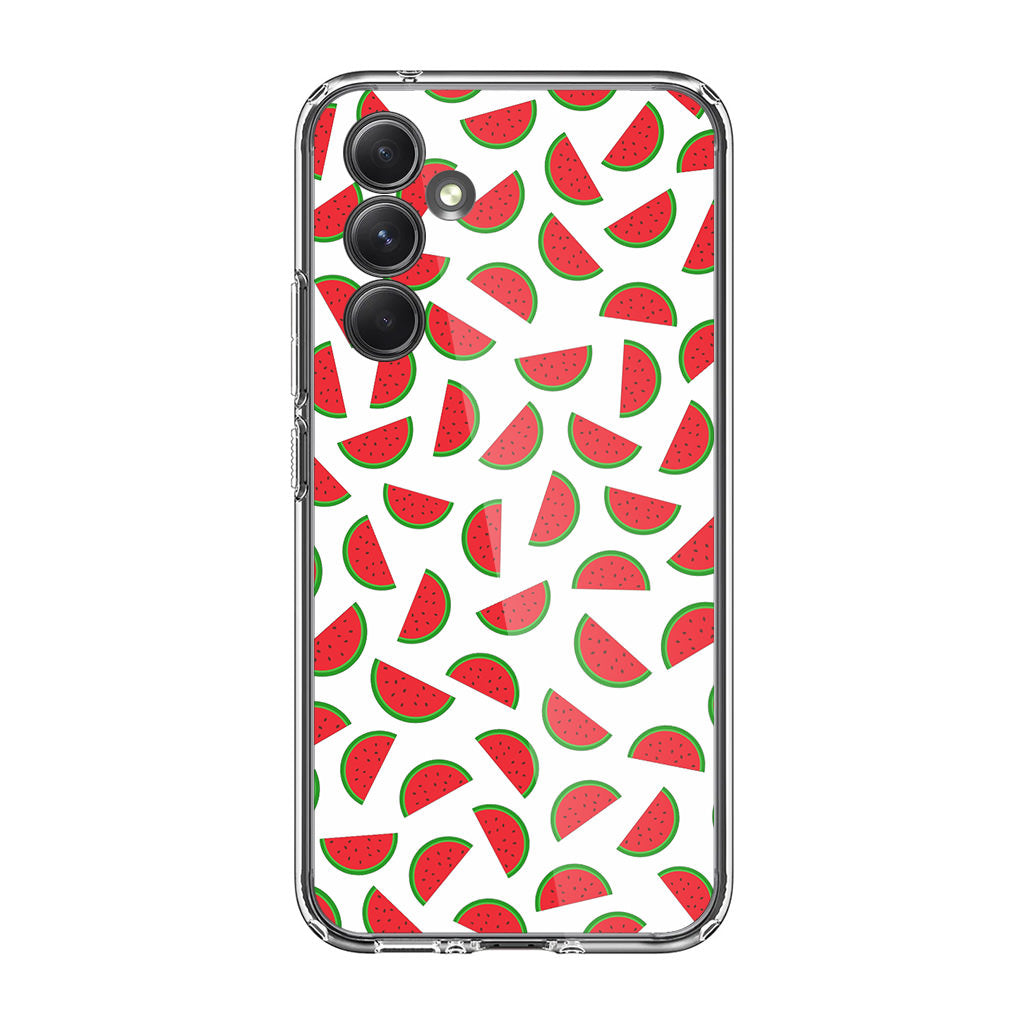 Watermelon Fruit Pattern White Samsung Galaxy A35 5G Case