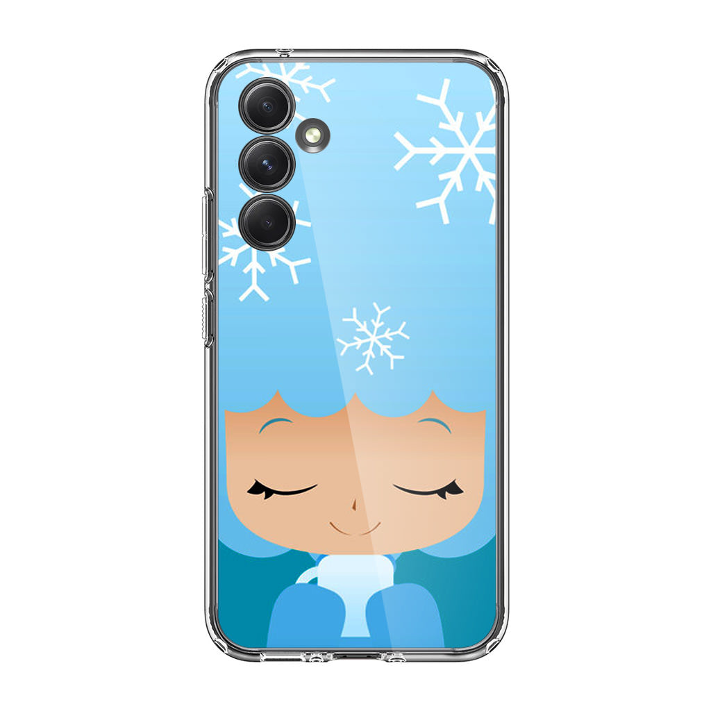 Winter Afro Girl Samsung Galaxy A35 5G Case