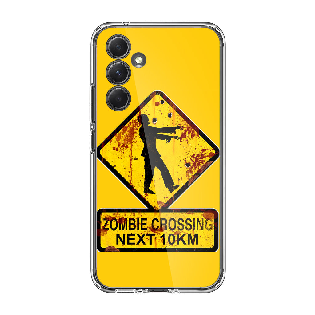 Zombie Crossing Sign Samsung Galaxy A35 5G Case