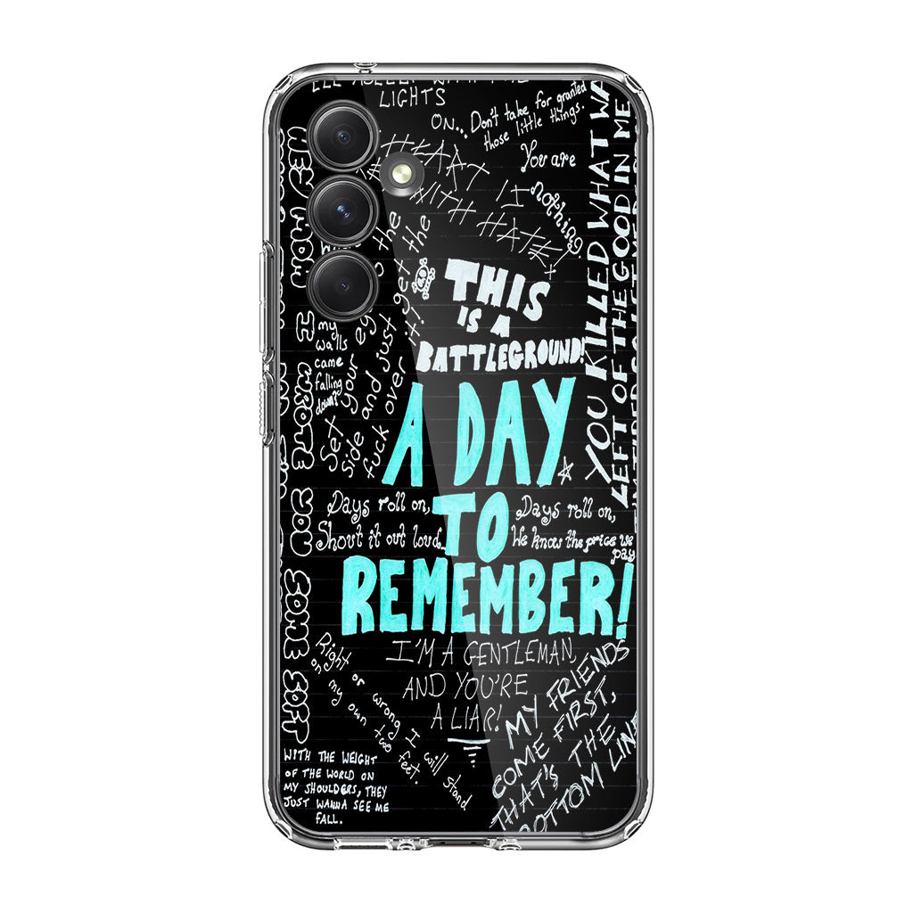 A Day To Remember Quote Samsung Galaxy A35 5G Case