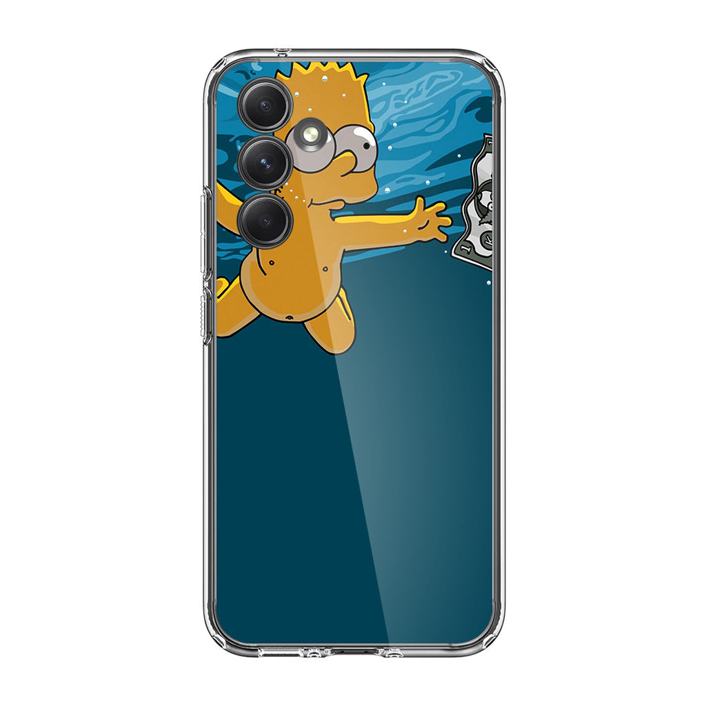 Bart Swimming For Money Samsung Galaxy A35 5G Case