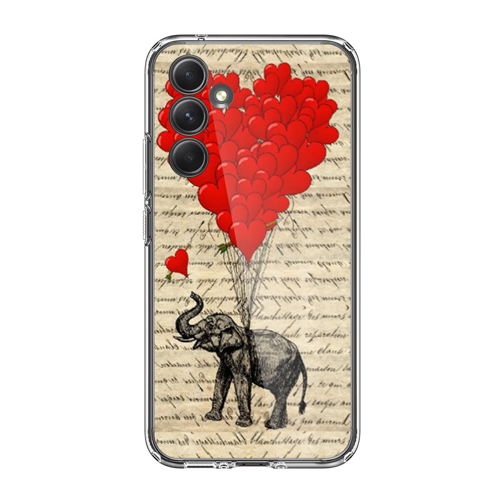 Elephant And Heart Samsung Galaxy A35 5G Case