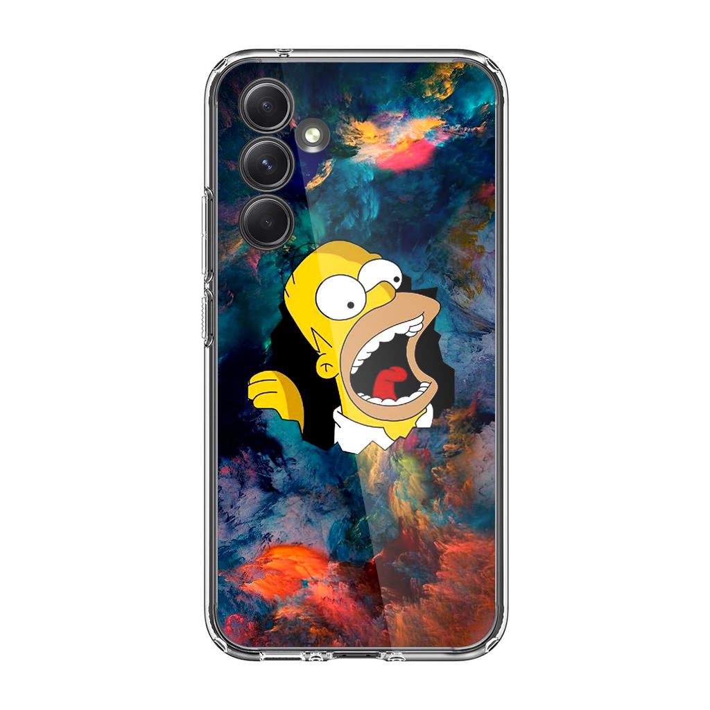 Homer Behind The Black Hole Samsung Galaxy A35 5G Case