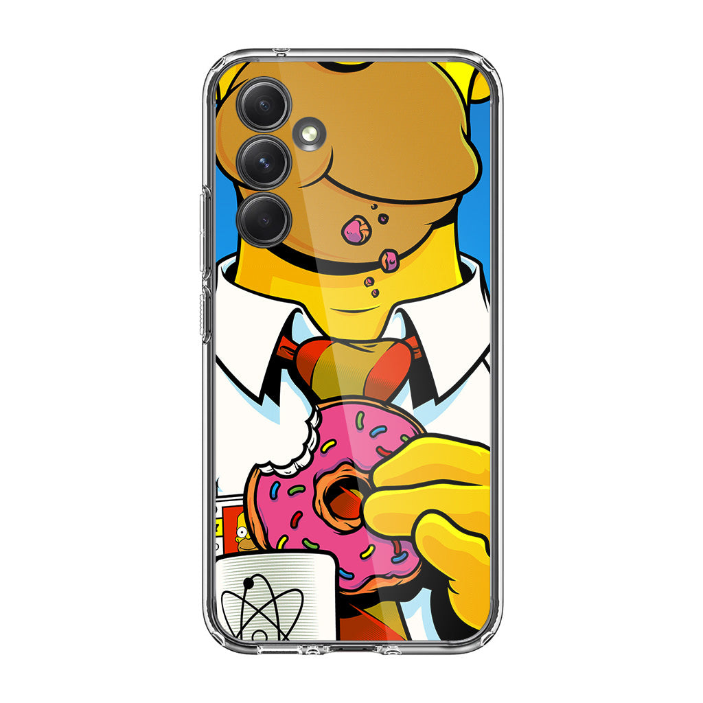 Homer Eats Donut Samsung Galaxy A35 5G Case