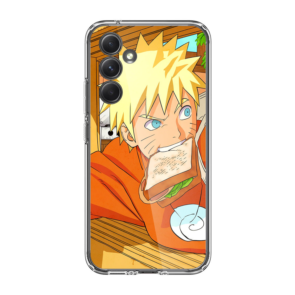 Naruto Eats Sandwich Samsung Galaxy A35 5G Case