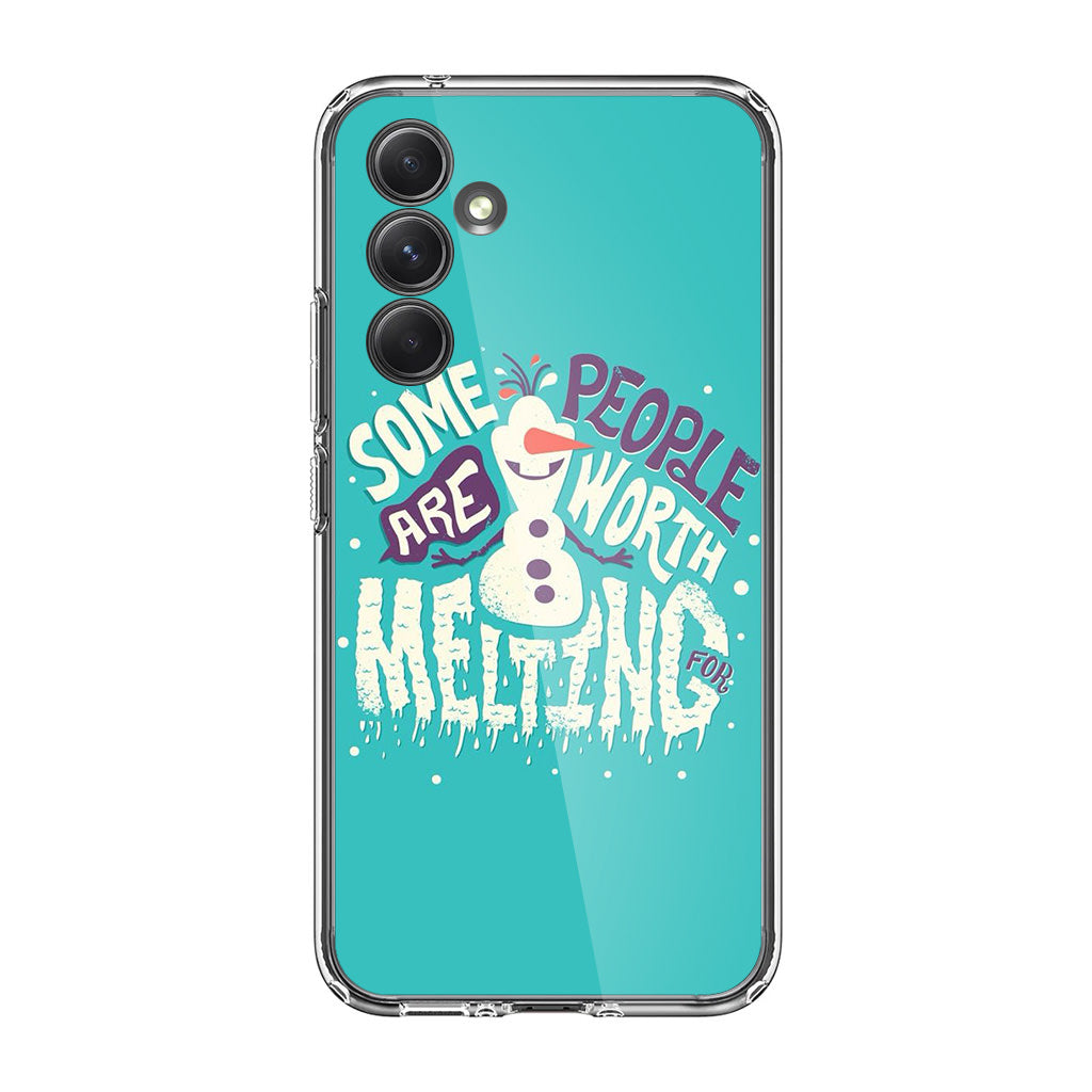 Olaf Frozen Is Melting Samsung Galaxy A35 5G Case