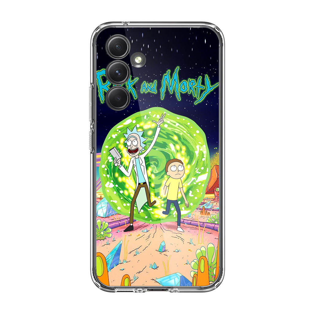 Rick And Morty Portal Gun Samsung Galaxy A35 5G Case