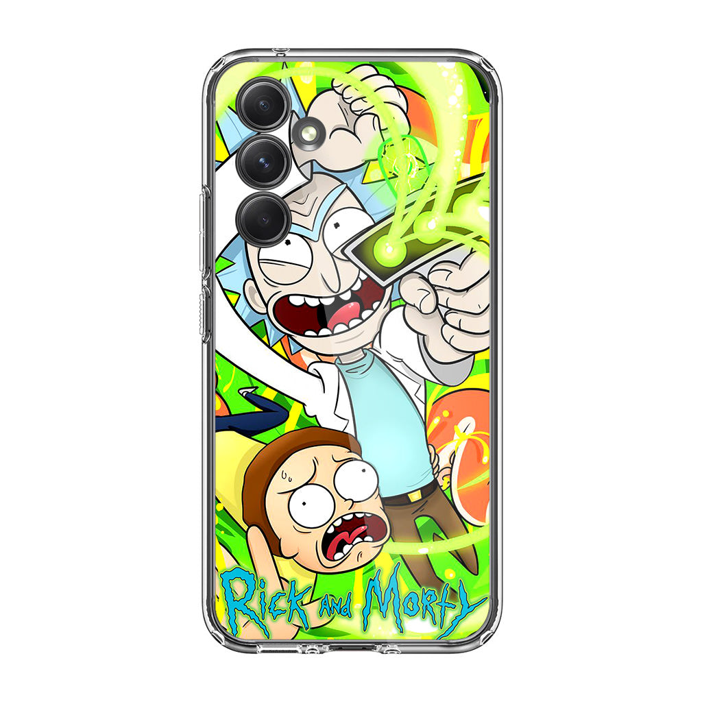 Rick And Morty Shoot Portal Gun Samsung Galaxy A35 5G Case