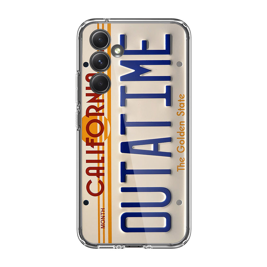 Back to the Future License Plate Outatime Samsung Galaxy A35 5G Case