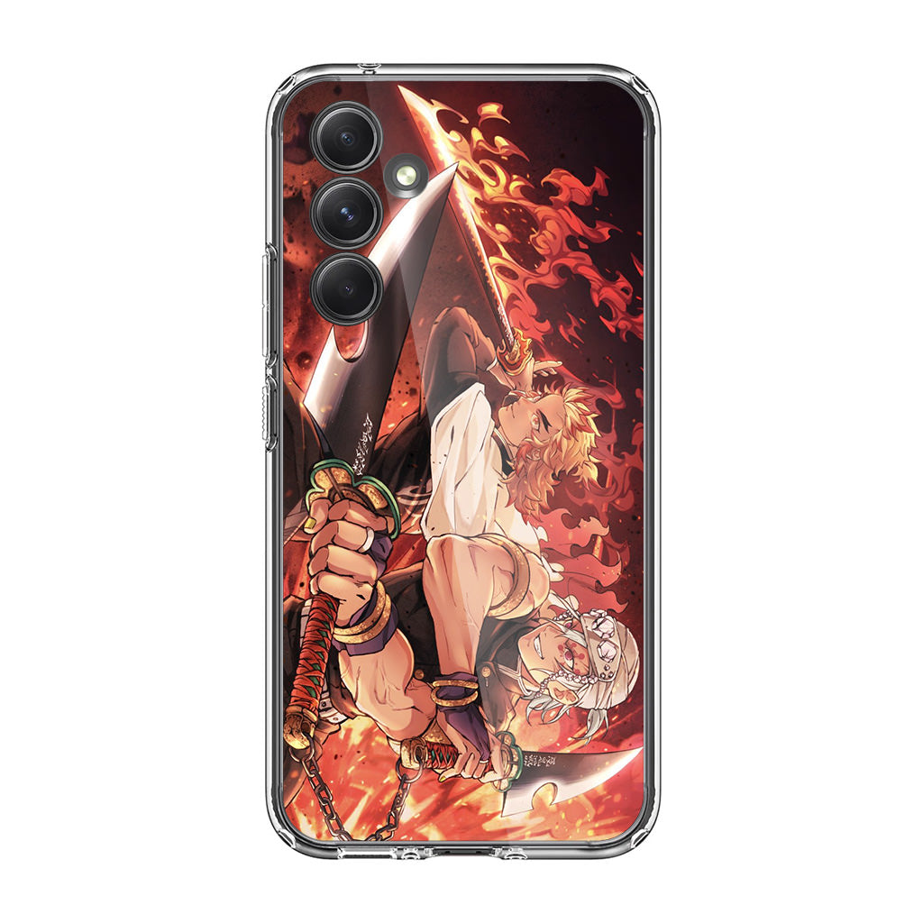 Rengoku And Tengen Uzui Demon Slayer Samsung Galaxy A35 5G Case