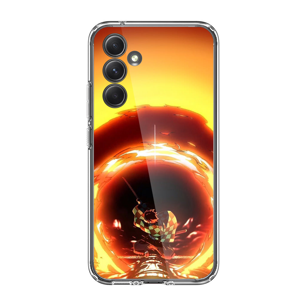 Tanjiro Kagura Dance Samsung Galaxy A35 5G Case